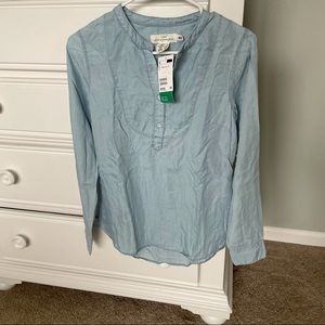H&M Blue Light Denim Blouse